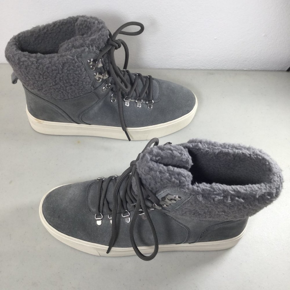 Marc Fisher Darlen Suede Leather Sneaker Grey Sz 9